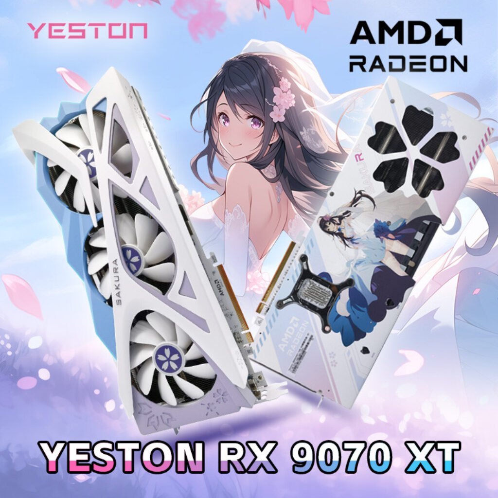 Yeston Radeon RX 9070 XT Sakura Atlantis Edition