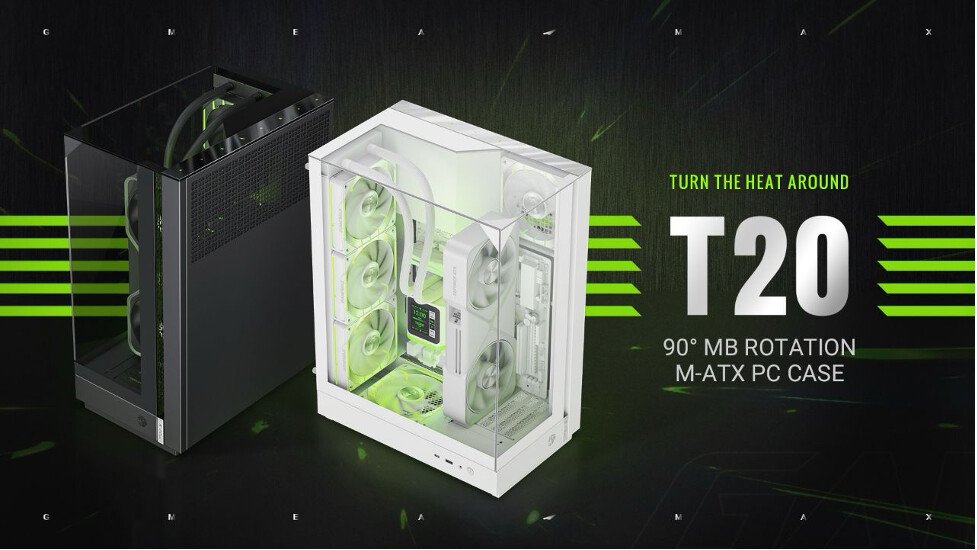GAMEMAX Launches T20 Wraparound Glass microATX Case with BTF Support ...