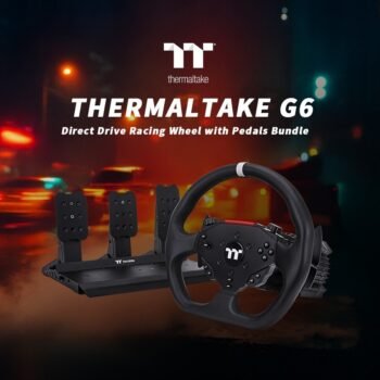 Thermaltake Announces G6 Direct Drive Racing Wheel with Pedals for Sim Racing