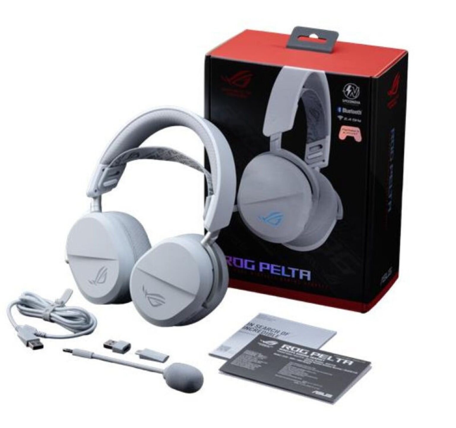 ASUS Introduces ROG Pelta White Gaming Headset with Tri-Mode