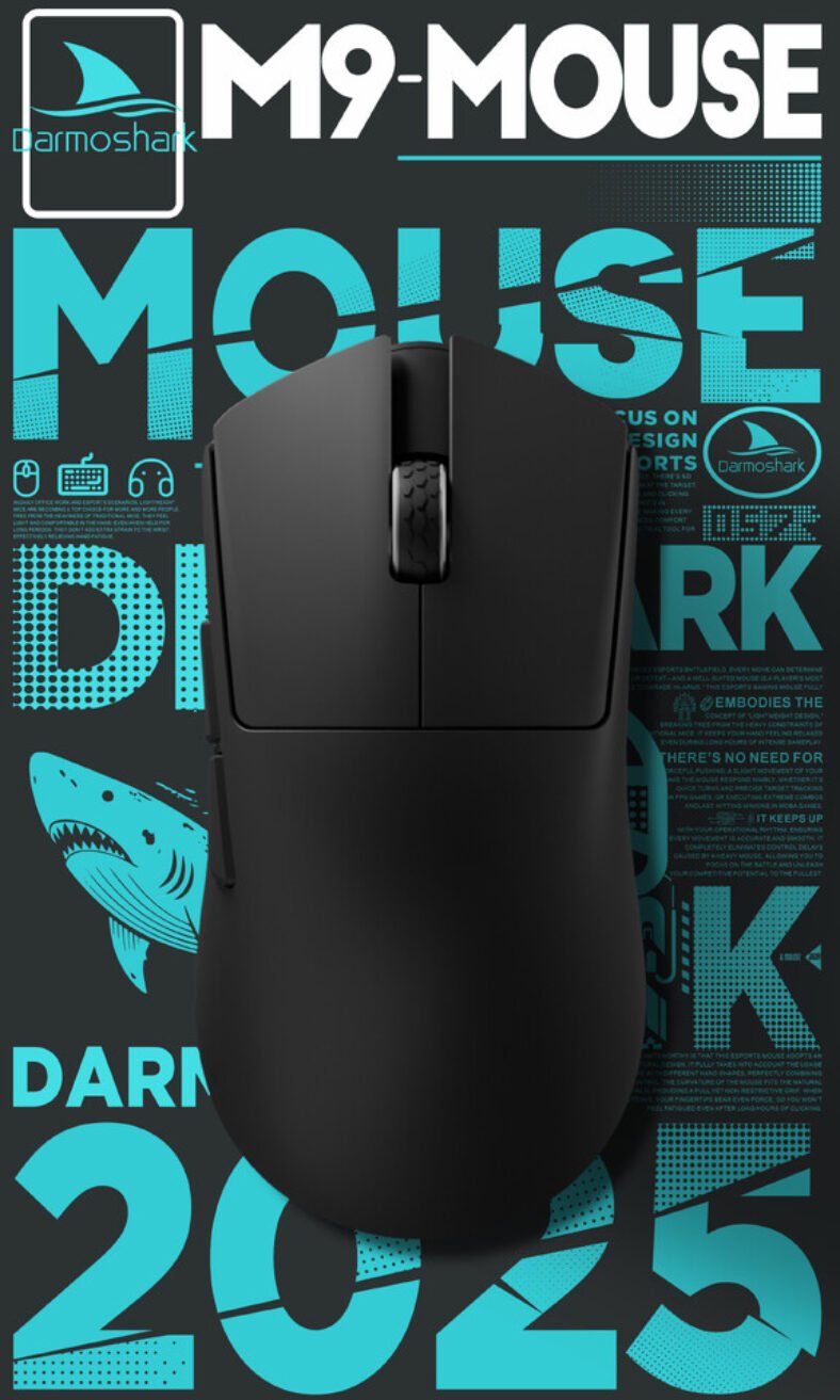 Darmoshark M9 Wireless Mouse Launched with PAW3950 Sensor, 8KHz Polling ...