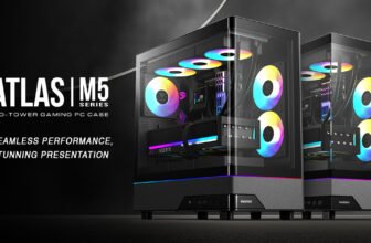 GAMDIAS Introduces ATLAS M5 Series Mid-Tower Cases with Panoramic Tempered Glass and NOTUS M1 ARGB Fans