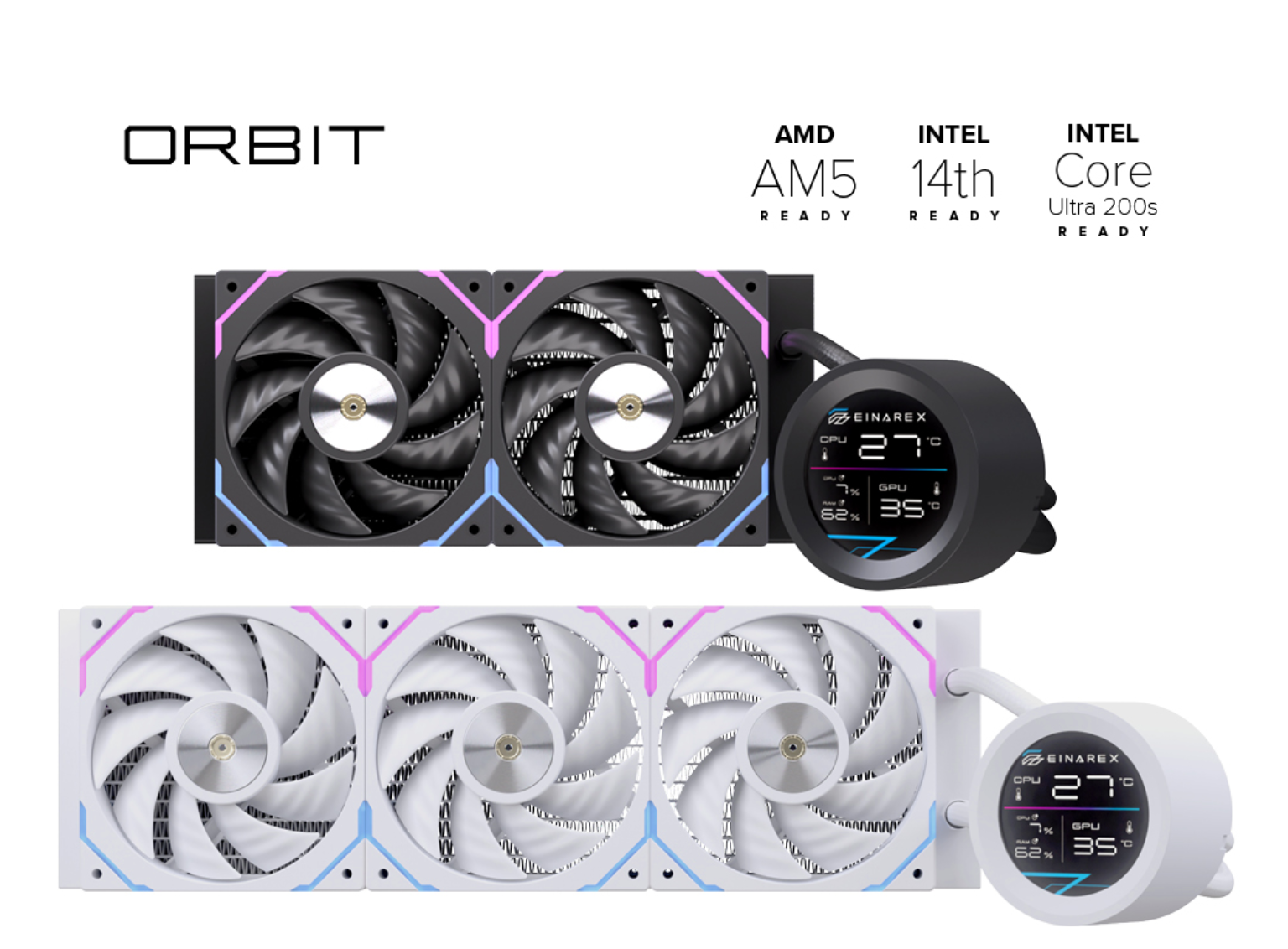 EINAREX Unveils ORBIT AIO Liquid Cooler with Circular Display and Real ...