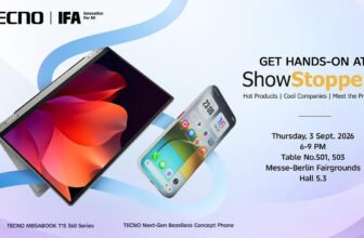 TECNO 0mm Bezel Phone and 360° MEGABOOK T15 360 Pro