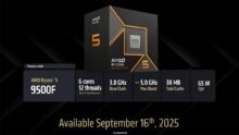 AMD Ryzen 5 9500F to Launch September 16 as Entry-Level Zen 5 Option