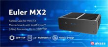 Akasa Launches Euler MX2 Fanless Mini-ITX Chassis for 35W Intel CPUs Support