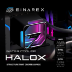 EINAREX Introduces HALOX AIO Liquid Cooler with Open-Structure Design and Layered ARGB Lighting