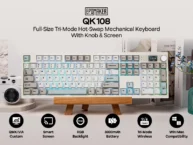 Epomaker Introduces QK108 Tri-Mode Mechanical Keyboard With Full Layout and Color Screen