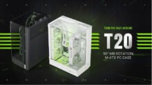 GAMEMAX Launches T20 Wraparound Glass microATX Case with BTF Support and Vertical GPU Mounting