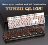YUNZII Launches QL108 Retro Mechanical Keyboard with Typewriter-Inspired Design
